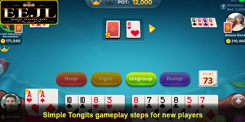 Simple Tongits gameplay steps for new players